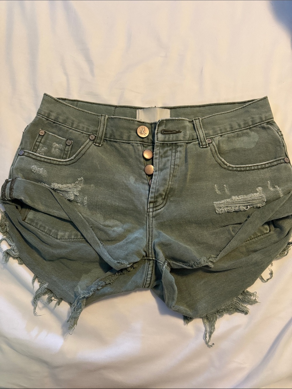 One teaspoon Bandits Olive Green size 26